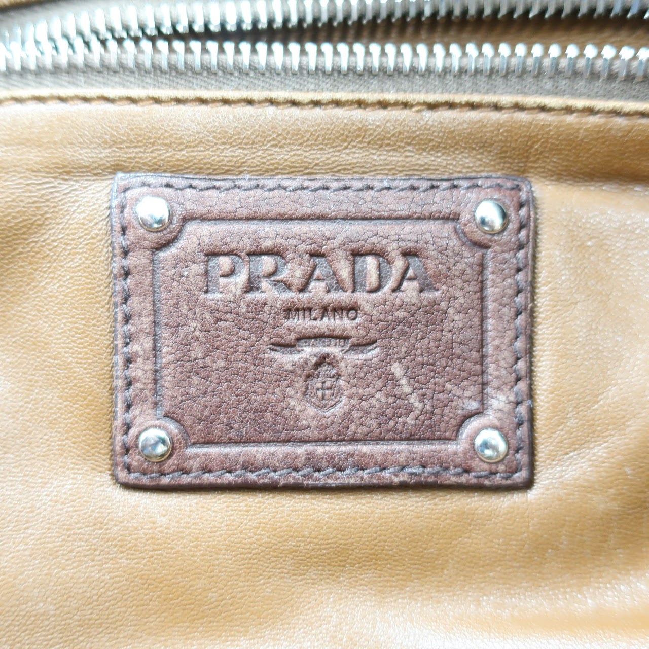 Prada Brown Leather Crossbody Satchel