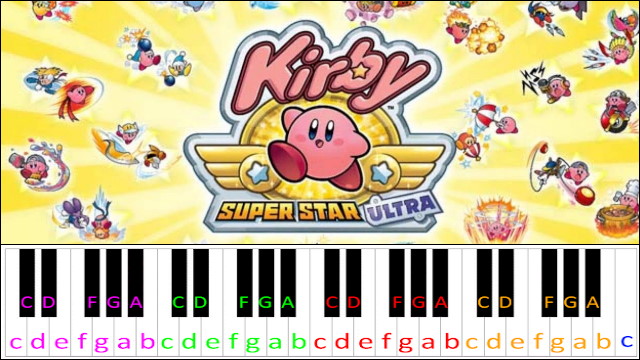 Green Greens (Kirby Super Star) Hard Version | Piano Letter Notes