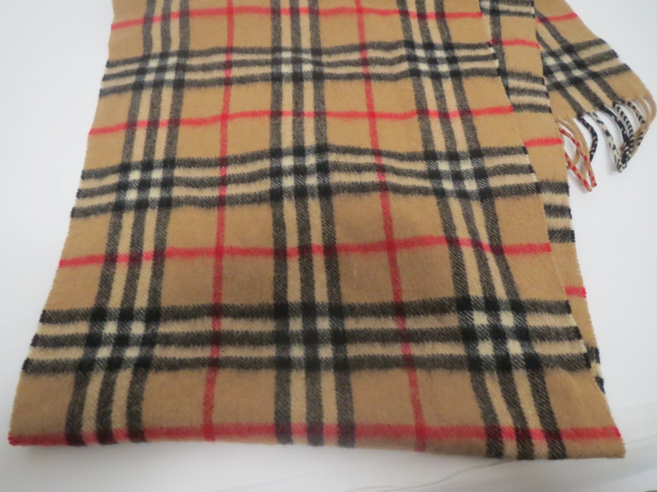 Vintage Burberry Wool & Cashmere Scarf