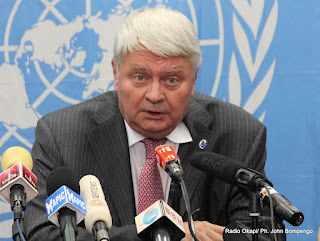 Hervé Ladsous lors d’un point de presse le 10/09/2012 au quartier 
général de la Monusco à Kinshasa. Radio Okapi/ Ph. John Bompengo