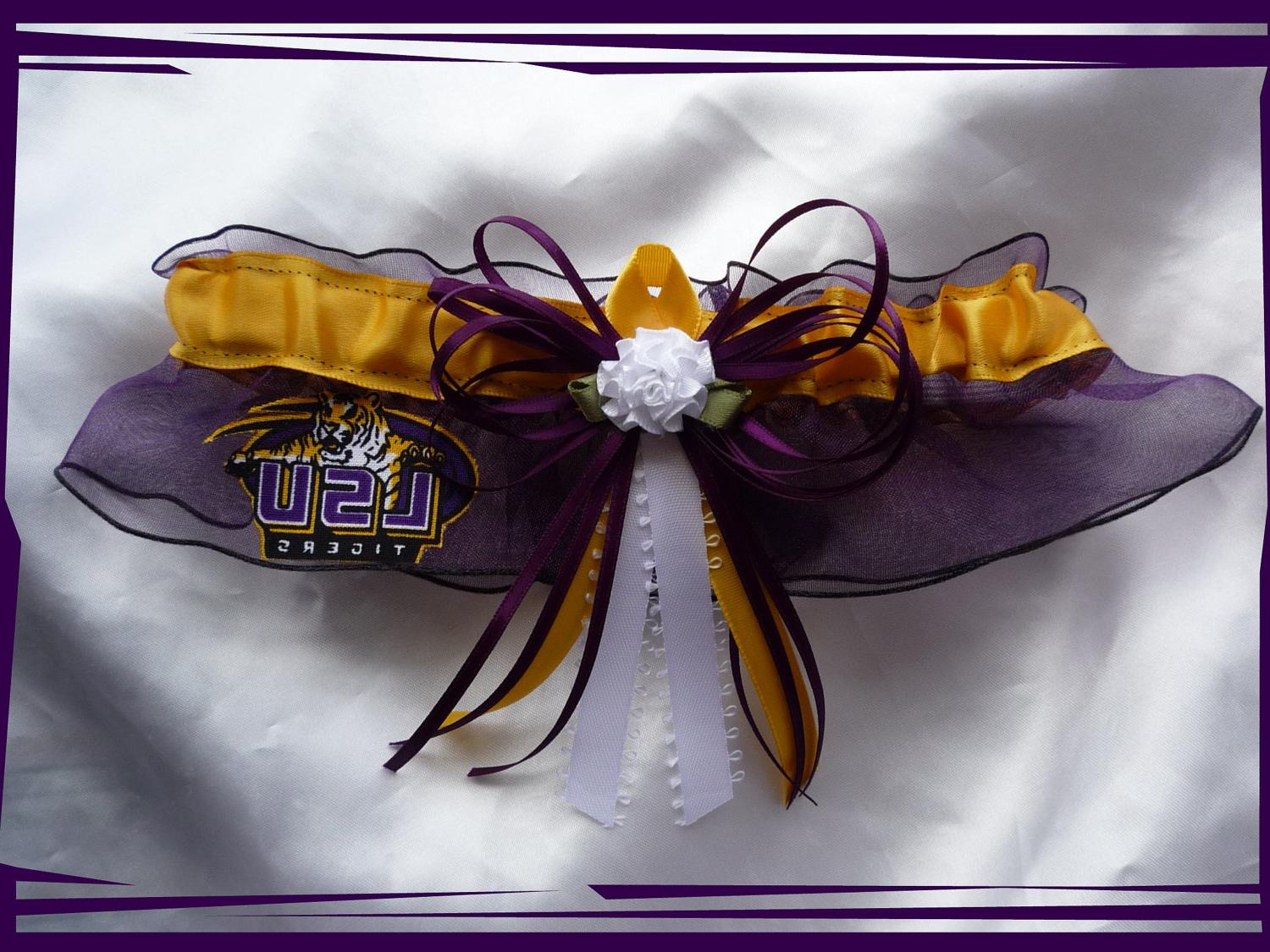 LSU Wedding Garter Keepsake