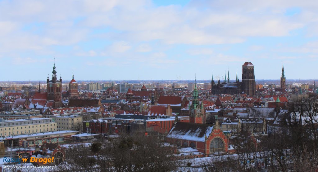 Gdańsk zimą z Góry Gradowej