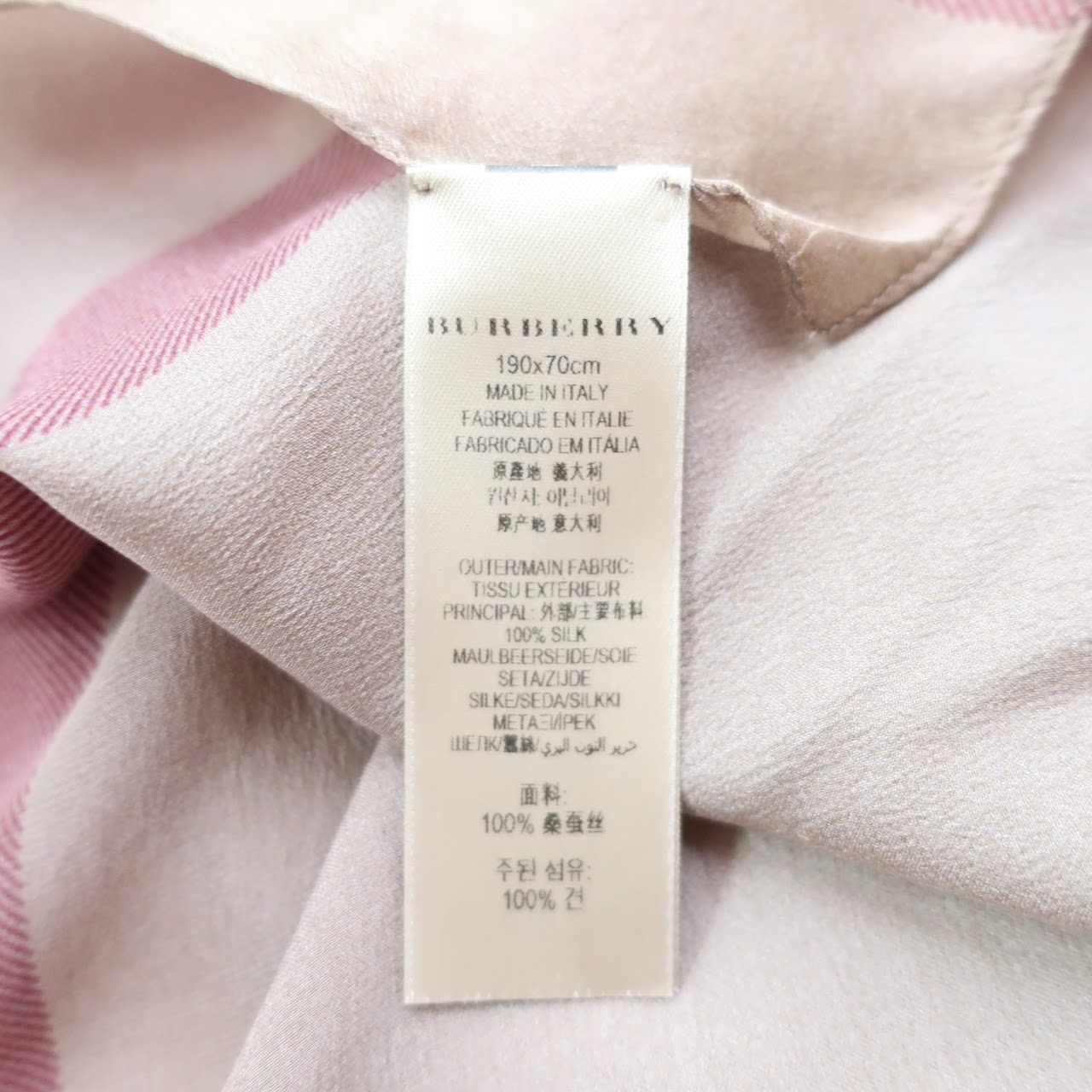 Burberry Silk Plaid Scarf