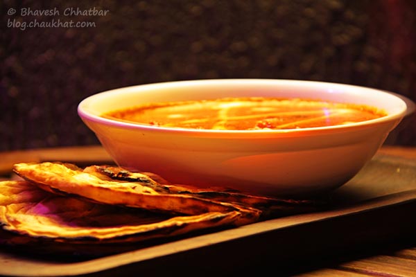 A Serving of Dal Makhani and Lachcha Parantha at The Flying Saucer Sky Bar, Viman Nagar, Pune