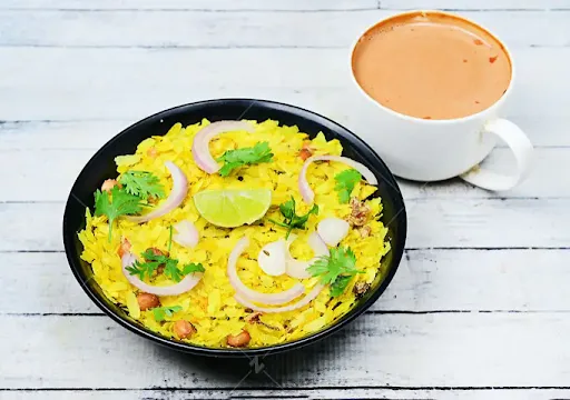 Poha And Desi Chai