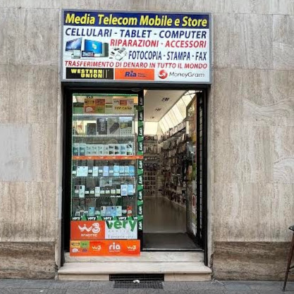 MEDIA TELECOM-RIPARAZIONE CELLULARI-ASSISTENZA TELEFONIA-WESTERN UNION-RIA MONEY TRANSFER- SIM CARD-WINDTRE-VERYMOBILE-DHL