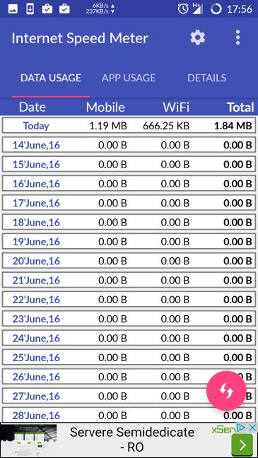 Android, internet, connessione, test, velocità, misura, download, caricamento