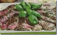 Tagliata di manzo al basilico