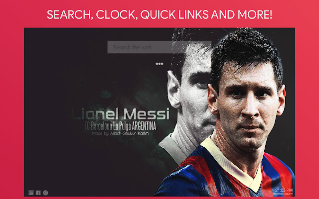 Lionel Messi Wallpaper HD Custom New Tab