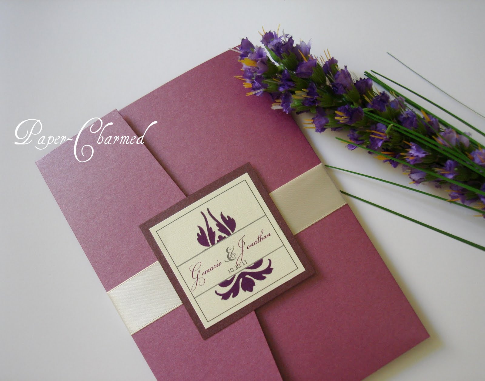 Purple Damask Wedding