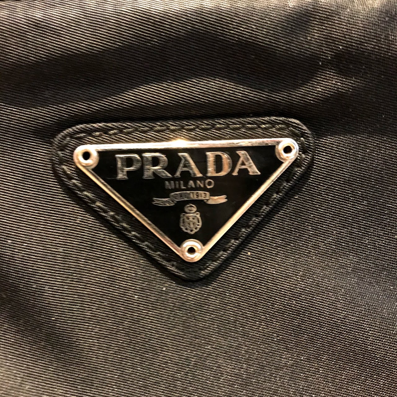 Prada Black Nylon Shoulder Tote