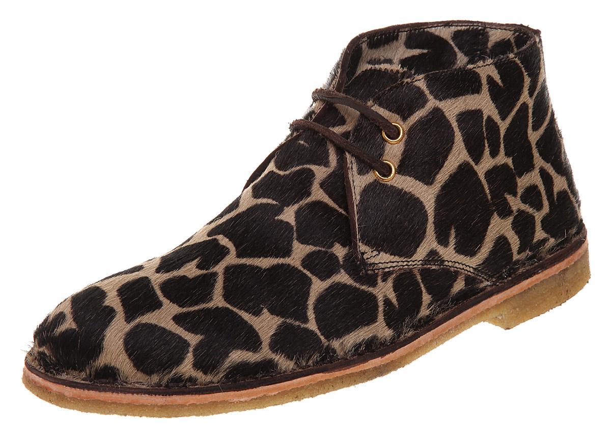 Womens Elia Maurizi Flat Lace Up Ankle Bt Giraffe Print