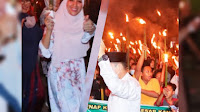 Sambut Idul Fitri, Kab. Dompu Terang Benderang Dengan Nyala Obor