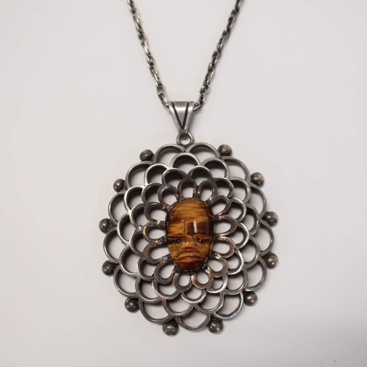 Sterling Silver and Tiger's Eye Necklace