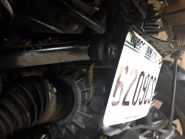 Mounting rear license plate - Polaris ATV Forum