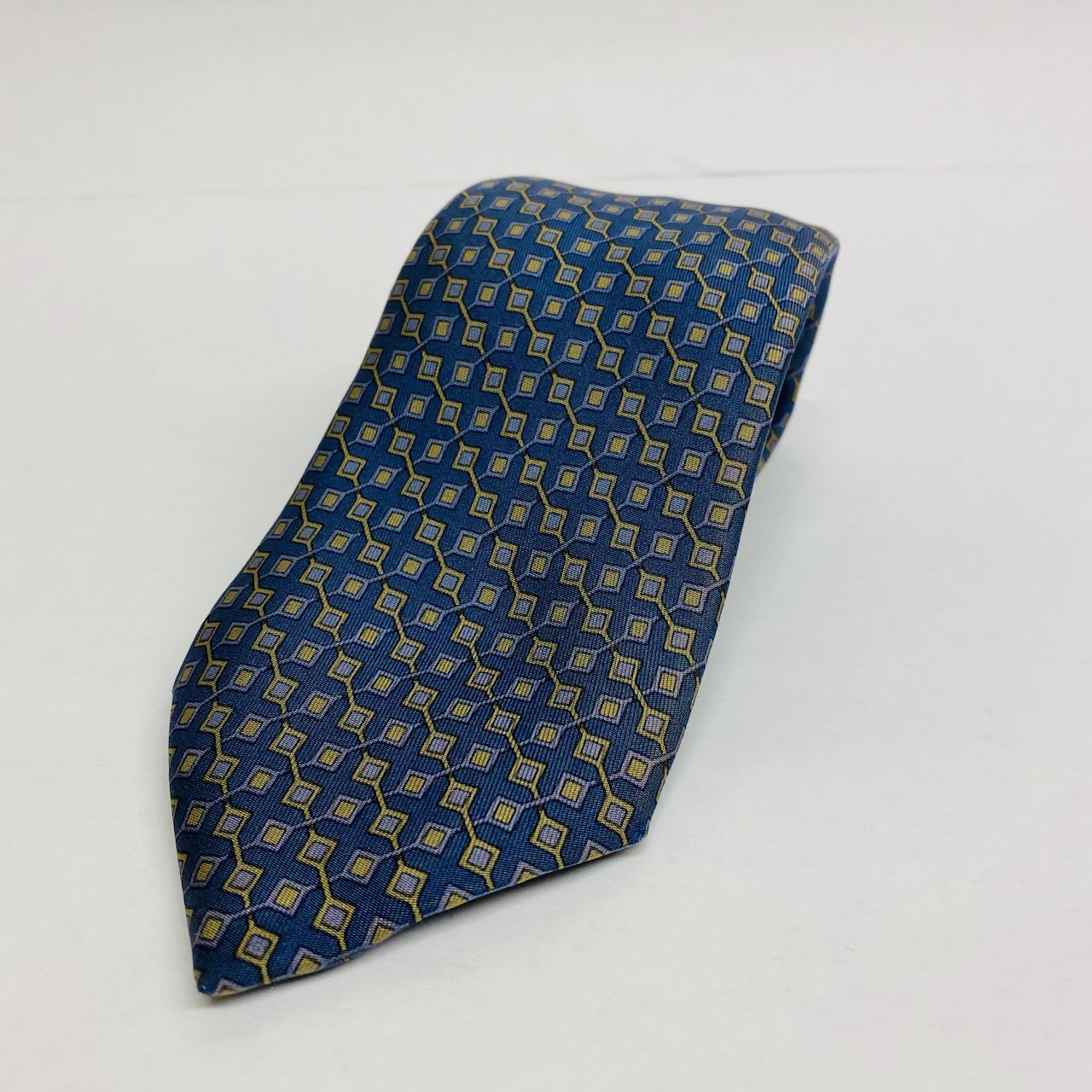 Hermès Blue Geometric Tie