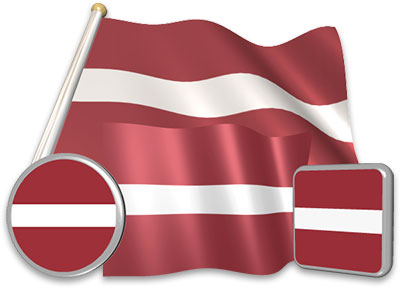 Latvian flag animated gif collection