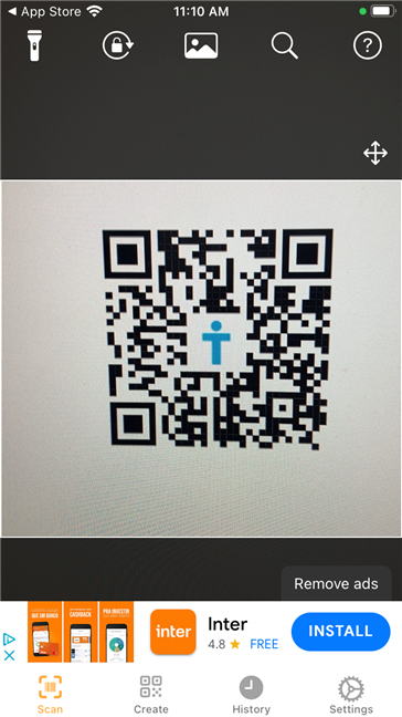 QR-code en barcodescanner