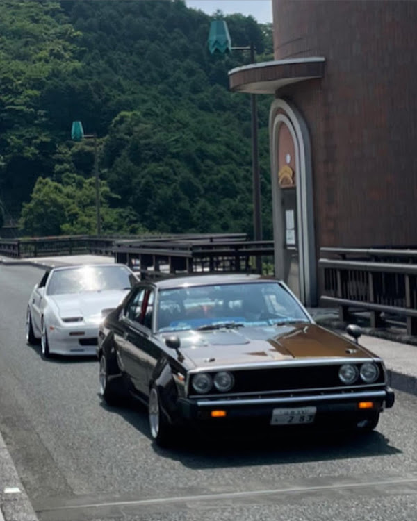 スカイラインの街道レーサー・旧車・鳴淵ダム・梅雨の晴れ間