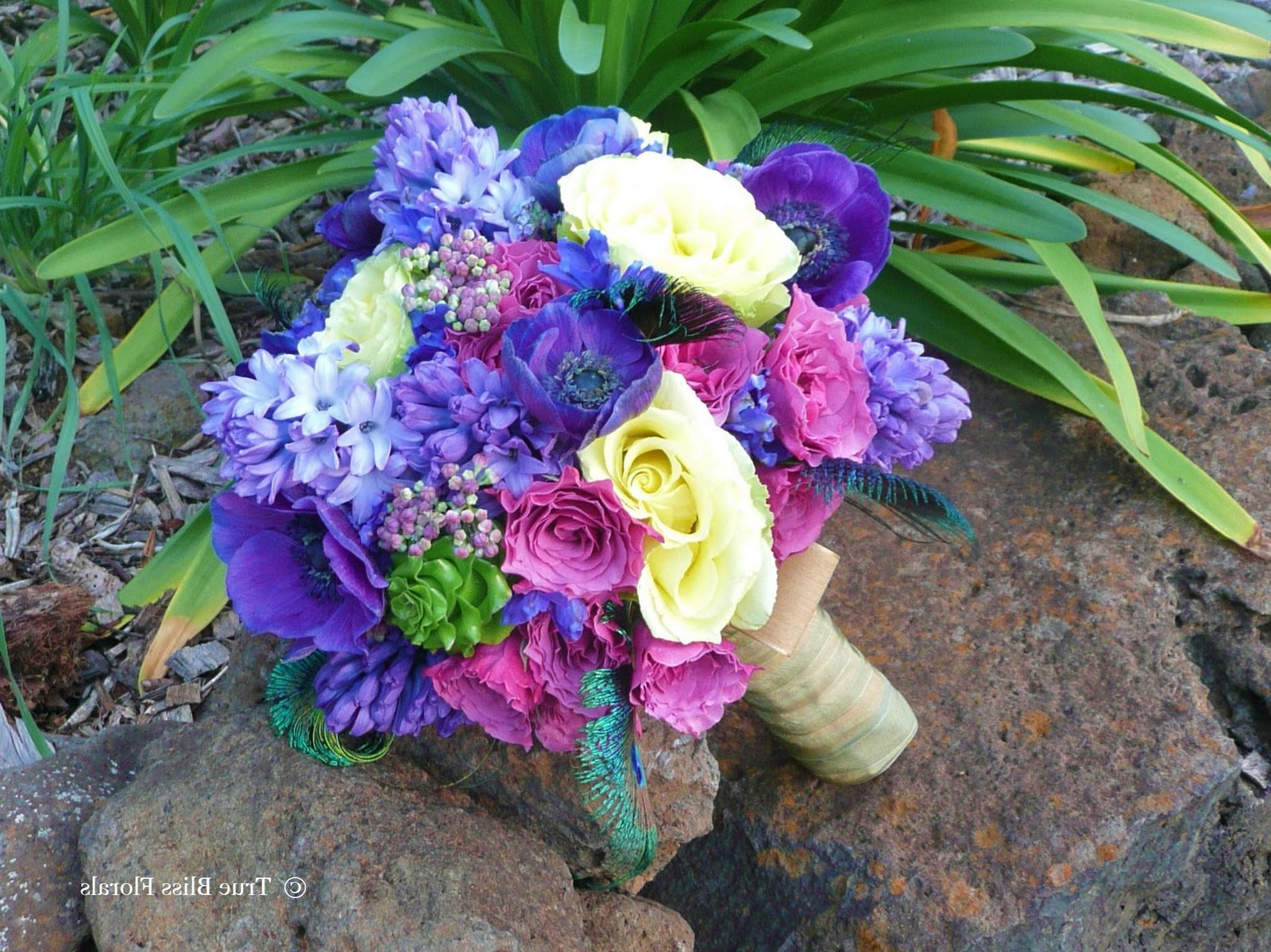 this peacock bouquet