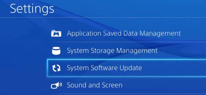 aggiornamento software di sistema ps4