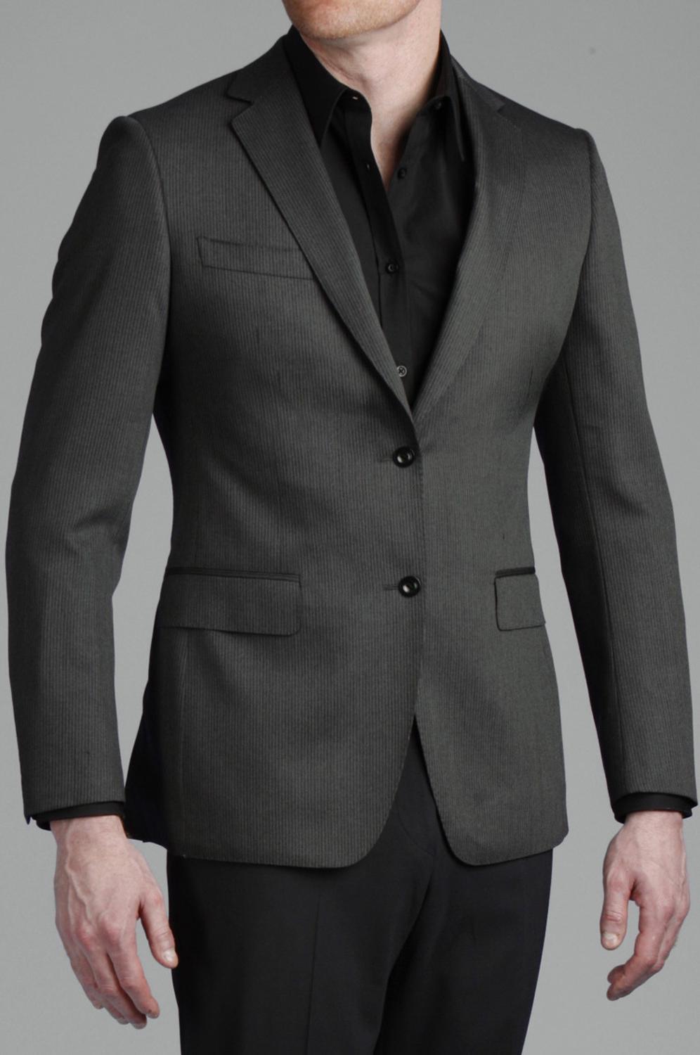 3 Button Silver Mens Suit Now