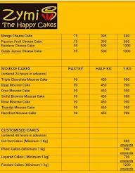 Zymi The Happy Cakes menu 3