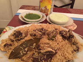 Beef  Pulao served with Achaar and Chatni/Raita