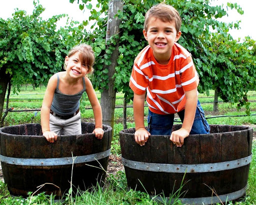 Grape stomp at Lakeride Winery