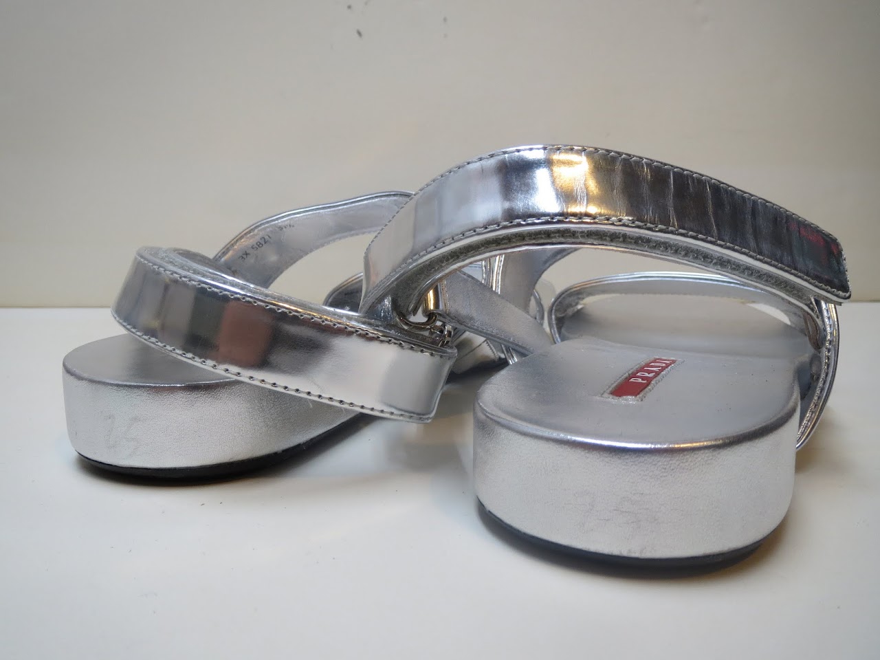 Prada Sport Silver Sandals