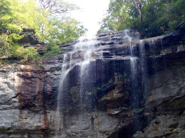 Driving to the beautiful and unblemished Palusa Waterfall