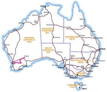 Route to Kalgoorlie