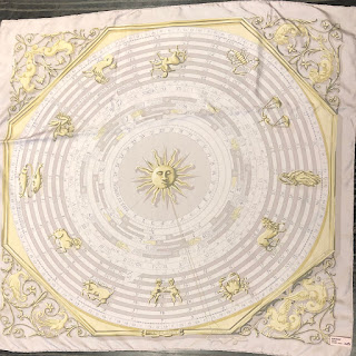 Hermès RARE Astrologie Surteint Dip-Dyed Silk Scarf