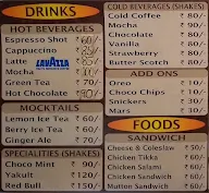 The Chocolate And Cake Studio menu 1