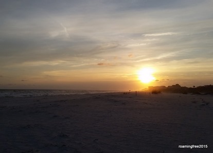 Beach at sunset