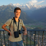 Andrew & view of Interlaken in Grindelwald, Switzerland 