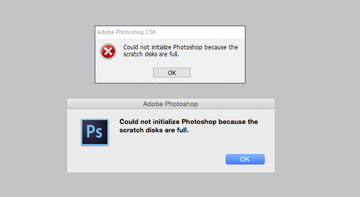 Come risolvere i dischi di memoria virtuale sono errori completi in Photoshop