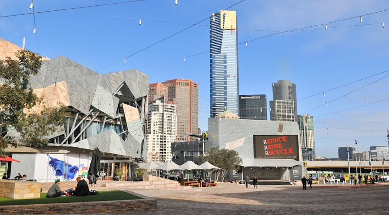 Federation Square In Melbourerne