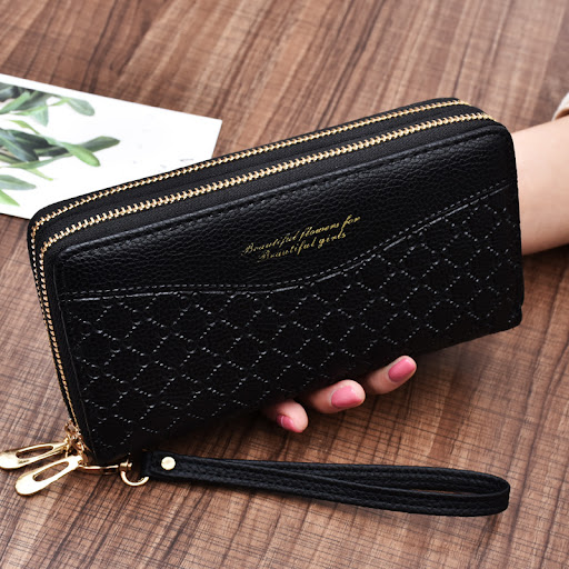 Title 9, Large-Capacity Double Zipper Clutch Wallet for ...