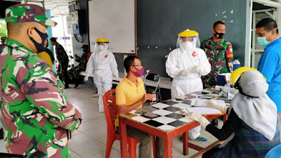 Sejumlah Warga Sipil di Swab di Terminal Angkutan Kota Blangpidie 