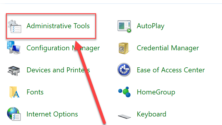 Systeembeheer onder Configuratiescherm