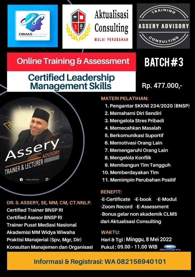 WA.0821-5694-0101 | Certified Leadership Management Skills (CLMS) Batch 3 