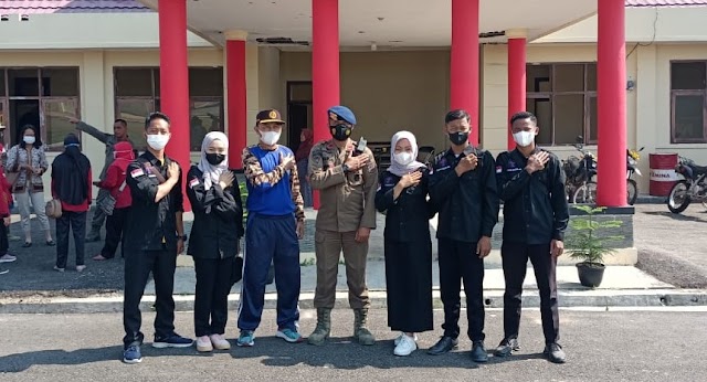 Komandan Kompi 1 Batalyon B Polda Lampung Melakukan Kegiatan Bersama DK Ranting Pramuka Anak Tuha