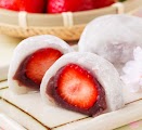 Strawberry And Sweet Red Bean Mochi (Ichigo Daifuku)