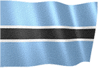 Animated waving Botswanan flags