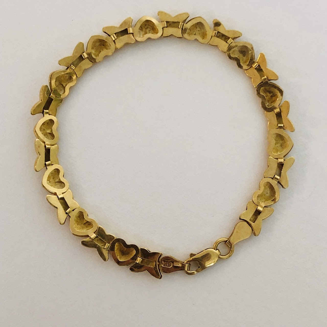 10K Gold Heart Bracelet