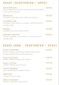 Asian Fusion menu 1