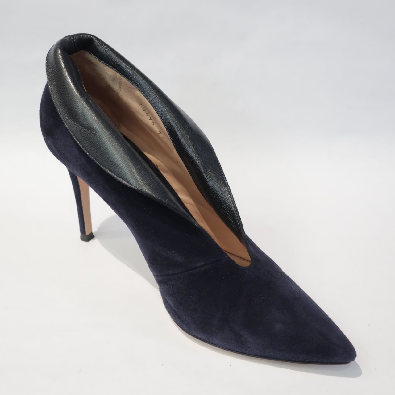 Gianvito Rossi Milano Blue Suede Slip-Ons