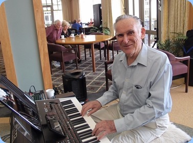 Roy Steen, playing the Korg Pa4X. Photo Courtesy of Dennis Lyons.