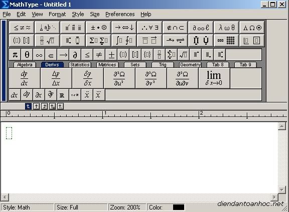Cách dùng Mathtype cho các bạn học Toán A1 M2